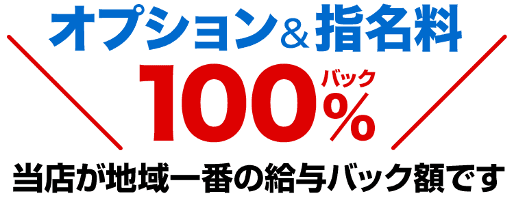 オプション＆指名料100％バック